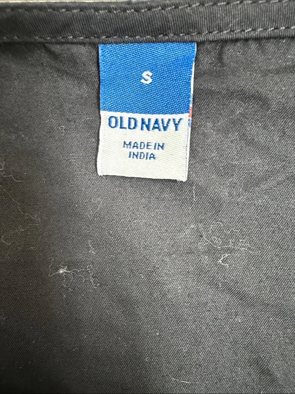 Old Navy Black Peplum Tie-Front Puff Sleeve Blouse
